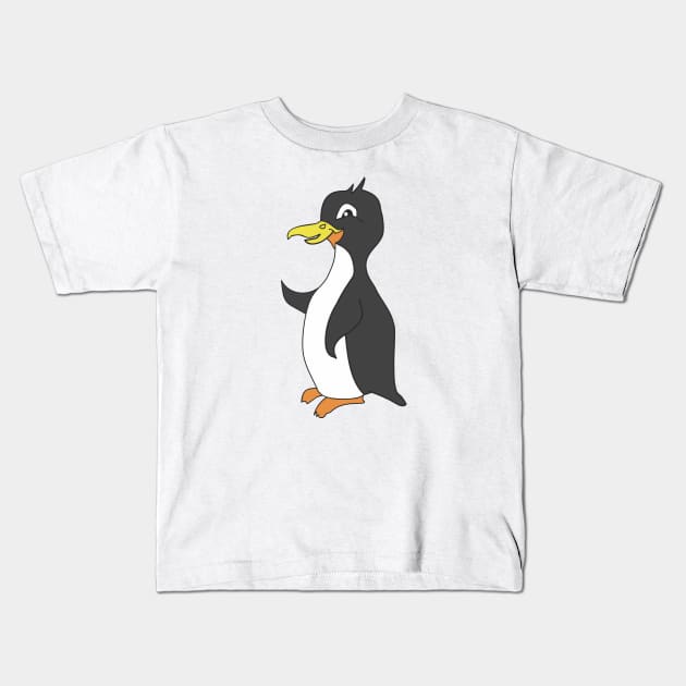 Cute penguin Kids T-Shirt by Alekvik